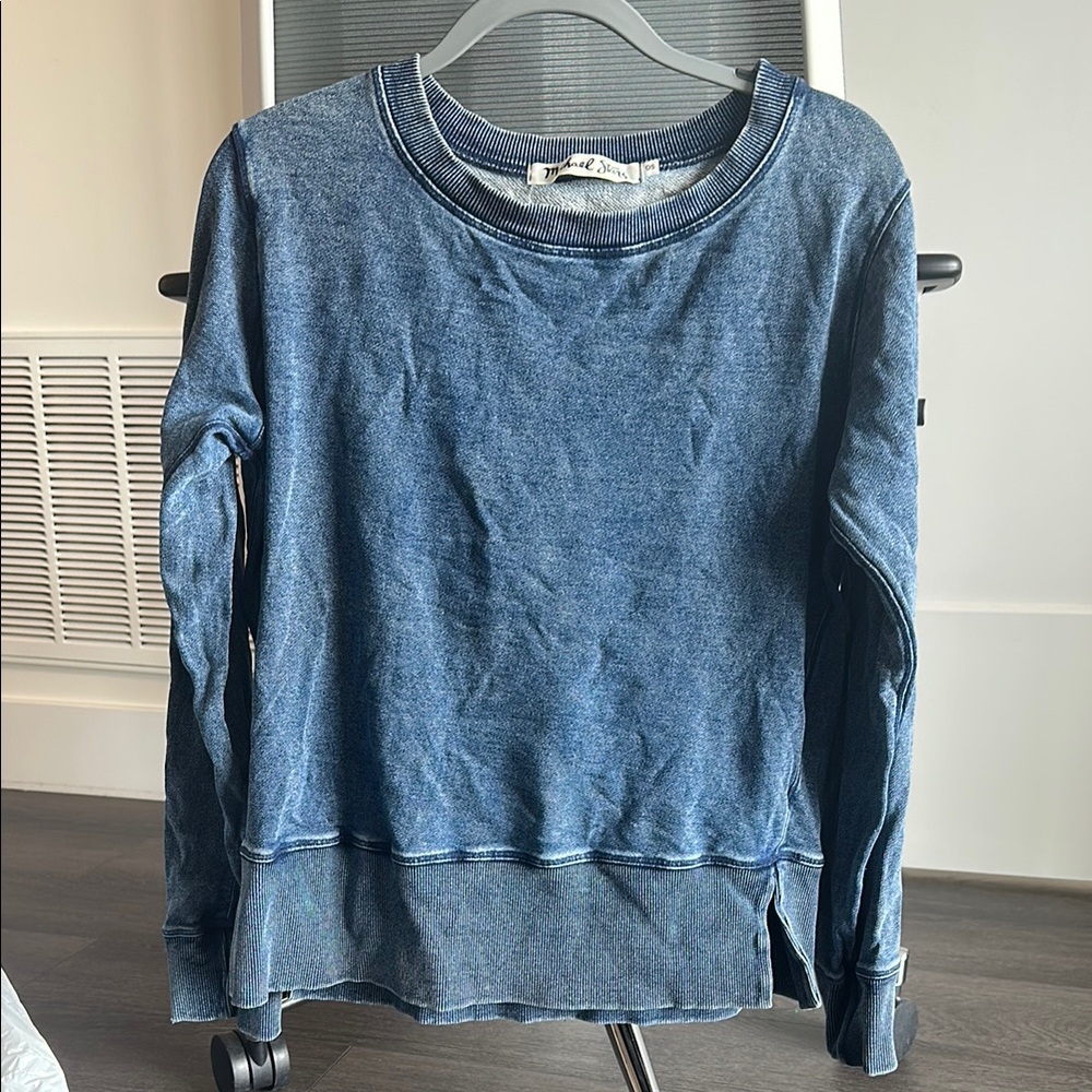 Michael Stars Blue Denim Sweatshirt